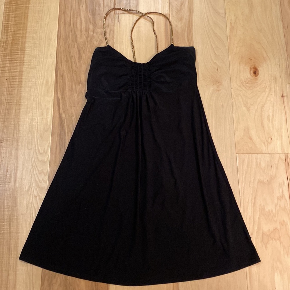 MYSTIC Black Low-Back Dress